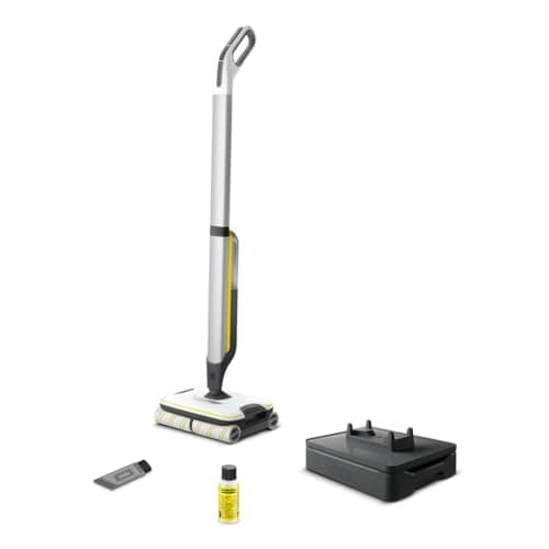 Kärcher Hartbodenreiniger FC 7 Cordless - elektrischer und kabelloser Bodenwischer für 135 qm - müheloses Reinigen bei nur 71 dB in einem Arbeitsgang, Weiß