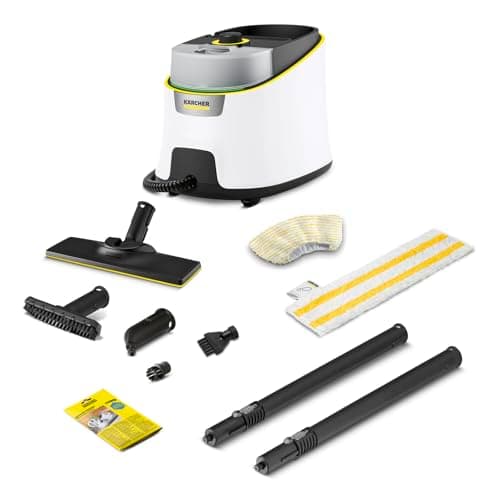 Kärcher Dampfreiniger SC 4 Deluxe, Dampfdruck: 4 bar, Aufheizzeit: 3 min., Fläche: ca. 130 m², Tank: 0,5 l + 1,3 l, inkl. Bodenreinigungsset EasyFix, Düsen, Mikrofaser-Überzug und Bürsten